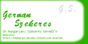 german szekeres business card
